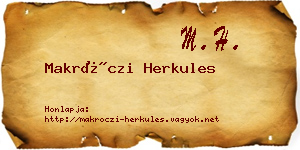 Makróczi Herkules névjegykártya